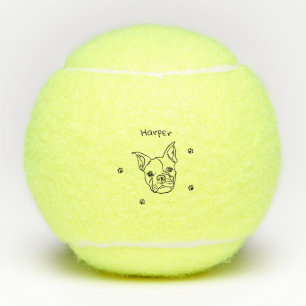 Chic French Bulldog Line Art: Bearbeiten Sie Ihren Tennisbälle