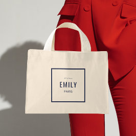 Chic French Navy Beauty / Fashion Brand Promo Mini Stoffbeutel