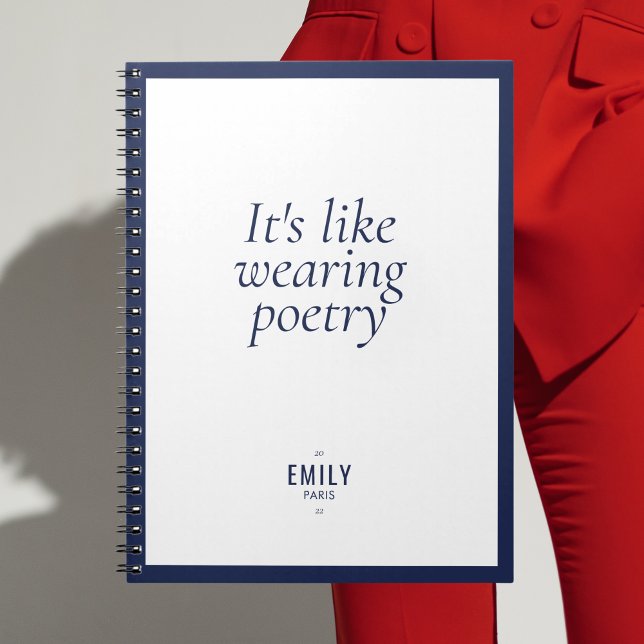 Chic French Navy Mode / Schönheitssatz Markenzeich Notizblock (Von Creator hochgeladen)