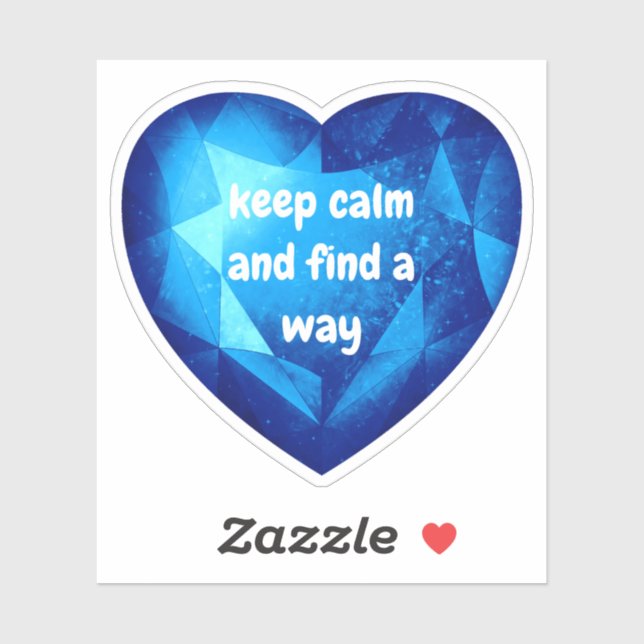 Chic fresh blue Diamond quote affirmation  Aufkleber (Blatt)