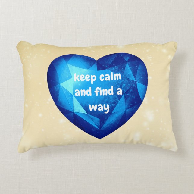 Chic fresh blue Diamond quote affirmation  Dekokissen (Vorderseite)