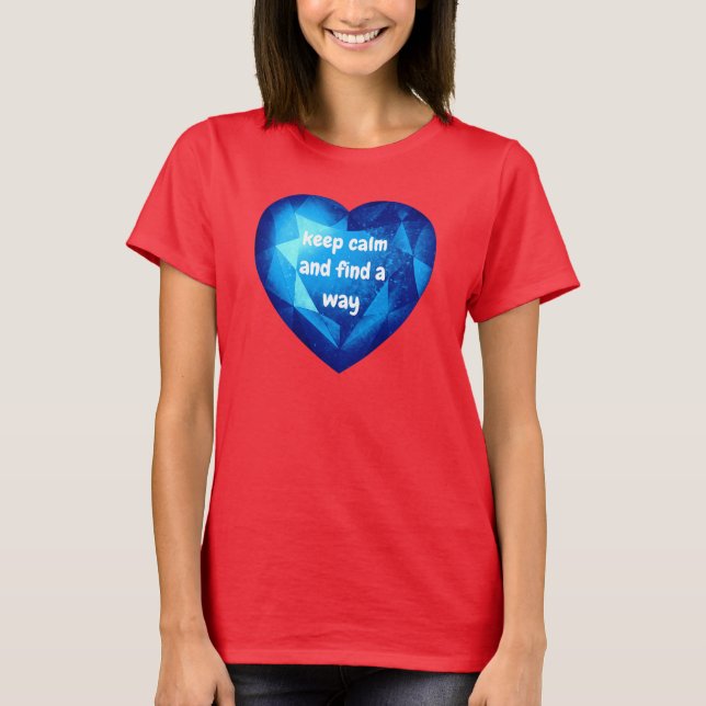 Chic fresh blue Diamond quote affirmation  T-Shirt (Vorderseite)