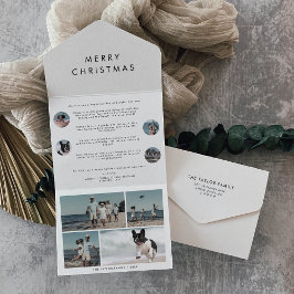 Chic Frohe Weihnachts-Multi-Foto-Urlaub alles in a All In One Einladung