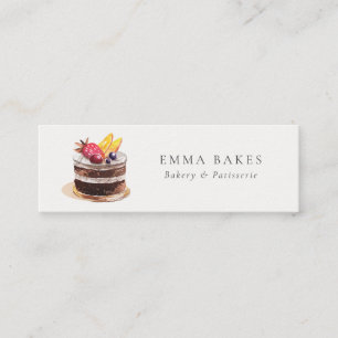 CHIC FRUCHTFLORALKAK PATISSERIE CUPCAKE BAKERIE MINI VISITENKARTE