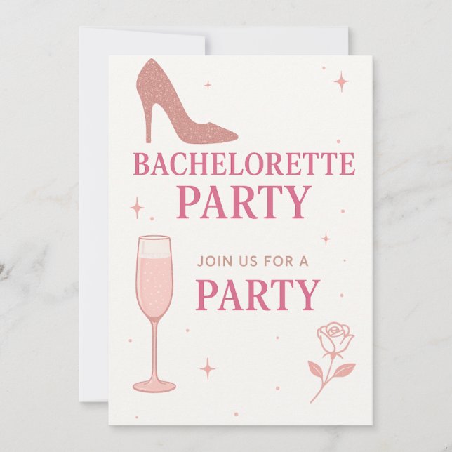 "Chic & Fun Junggeselinnen-Abschied Invitation Des Einladung (Vorderseite)