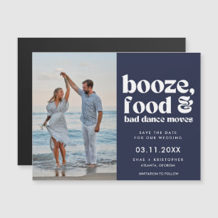 Chic Funny Wedding Foto Save the Date Magnetkarte