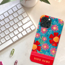 Chic für ihre rote Blume Muster Inspirivity