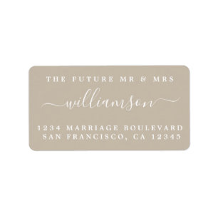 Chic Future Mr. Grey Wedding Rücksendeadresse Adressaufkleber