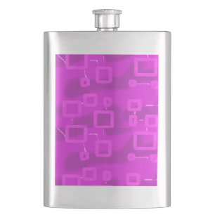 Chic Futuristic Geometric Pink Flachmann