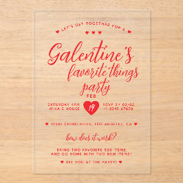 Chic Galentine's Favorite Things Party  Acryleinladungen