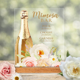 Chic Garden Blume Brautparty Mimosa Acrylschild