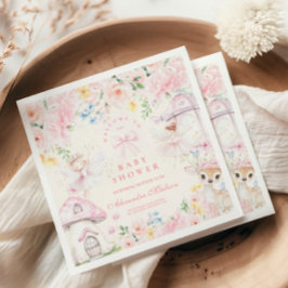 Chic Garden Floral Fairy Princess Girl Baby Dusche Serviette