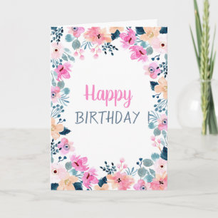 Chic Garden Pink Blume Karte