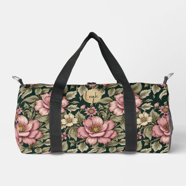 Chic Garden Rose Botanisch Duffle Bag (Vorderseite)