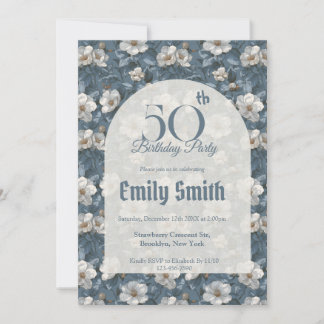 Chic Gardenias Inspired Romantic Party Einladung