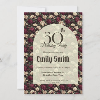 Chic Gardenias Petal Women Birthday Einladung