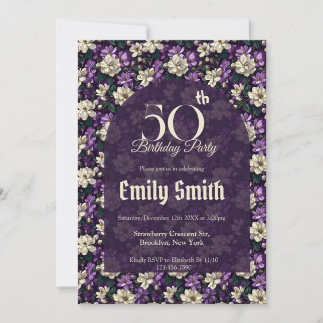 Chic Gardenias Themed Summer Party Einladung (Vorderseite)