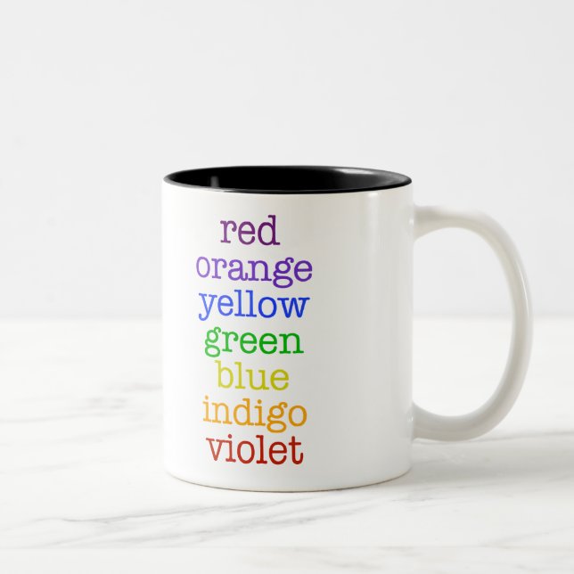 Chic Geekregenbogen-Kaffee-Tasse Zweifarbige Tasse (Rechts)