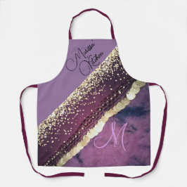 Chic Gefärbte Krawatte Monogram Coin Angesagt Scar Schürze