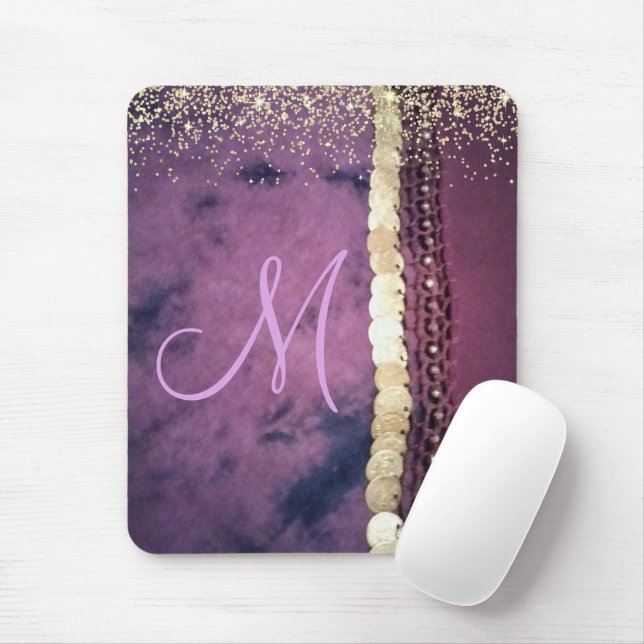 Chic Gefärbte Krawatte Monogram Sinti und Roma Sca Mousepad (Mit Mouse)