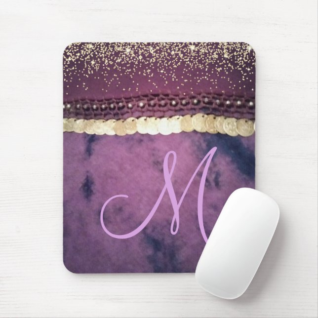 Chic Gefärbte Krawatte Monogram Sinti und Roma Sca Mousepad (Mit Mouse)