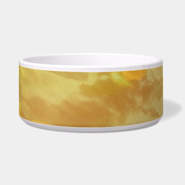 Chic Gelb Geometrisch Napf (Vorderseite)
