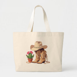 Chic Gen Z Western Boho Cowgirl Fashion Accessory Jumbo Stoffbeutel