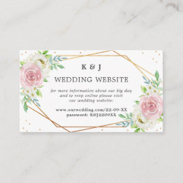 Chic Geometric Gold Foil Floral Wedding Begleitkarte