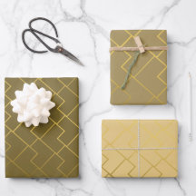 Chic Geometric Golden Coffee Chocolate Brown
