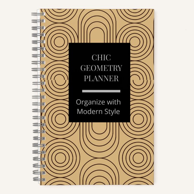 Chic Geometry Planner Notizbuch (Vorderseite)