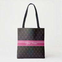 Chic gestepptes rosa schwarzes buntes
