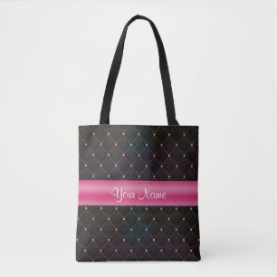 Chic gestepptes rosa schwarzes buntes