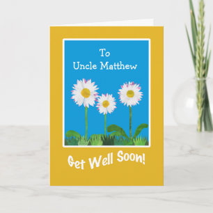 Chic Get Well Card to Personalize, Daisis Karte