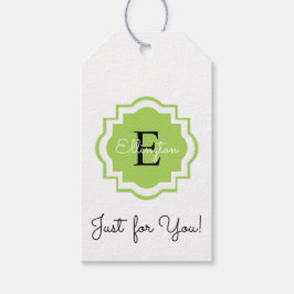 CHIC GIFT TAG_"Nur für dich!" MONOGRAM TAG Geschenkanhänger