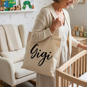 Chic Gigi EST Jahr Everyday Minimal Schrift Tragetasche