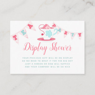 Chic Girls Baby Shower Tea Party Display Dusche Begleitkarte