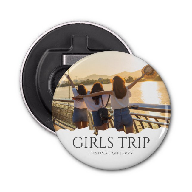 Chic Girls Trip | Girls-Wochenende Custom-Foto Flaschenöffner (Vorderseite)