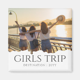 Chic Girls Trip | Girls-Wochenende Custom-Foto Magnet