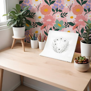 Chic Girly Bold botanisches Muster Tapete