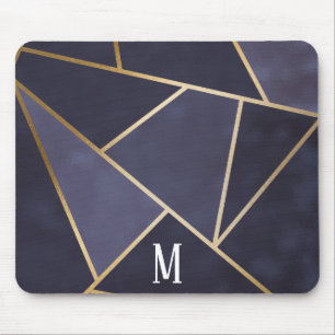 Chic Girly Lila & Gold Abstrakt Mousepad