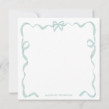 Chic Girly Mint Green Bow Ribbon Frame