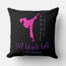 Chic Girly Modern Black Pink Martial Arts Karate