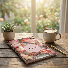 Chic, girly pink, feminine script typography notizbuch