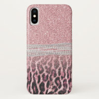 Chic Girly Pink Leopard Glitzer Image