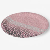 Chic Girly Pink Leopard Glitzer Image