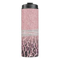Chic Girly Pink Leopard Glitzer Image