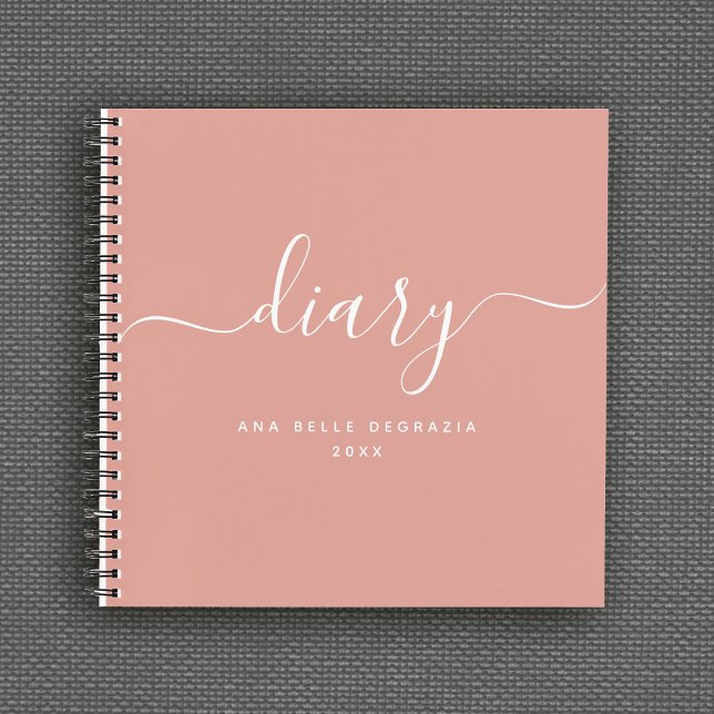 Chic Girly Trendy Modern Minimal Personal Diary Notizbuch (Von Creator hochgeladen)