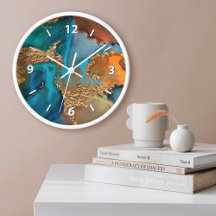 Chic Glam agieren Aquarell Gold türkis Orange