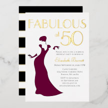 Chic Glam Fabulous am 50. Geburtstag gestreift Gol