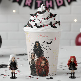 Chic glam gothic beängstigend Girls Geburtstagspar Pappbecher